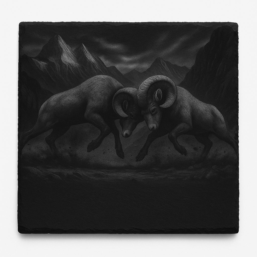 Rams Fighting Hot Plate / Charcuterie Board