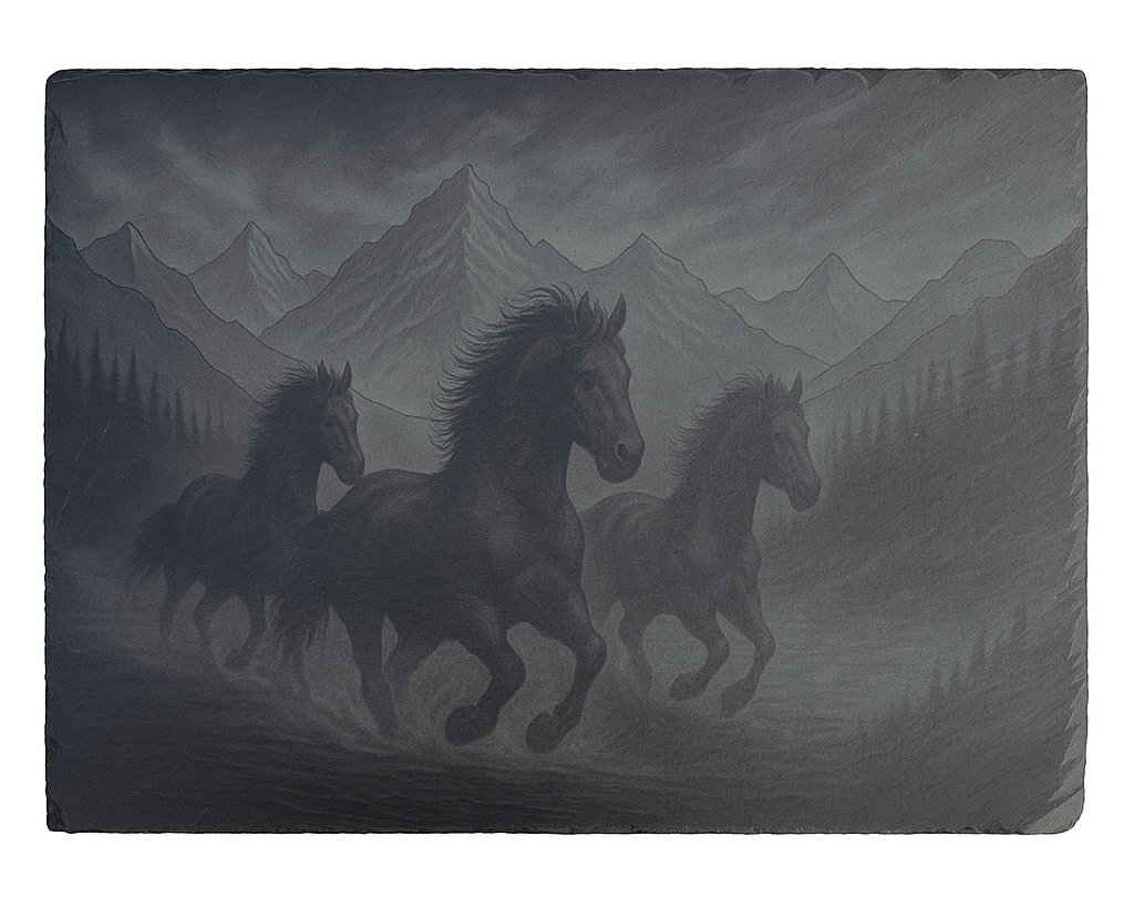Horses In The Mountains Hot Plate / Charcuterie Board