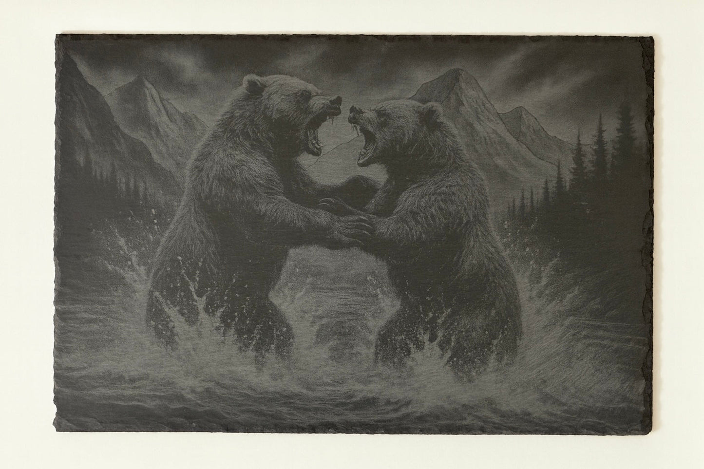 Fighting Bears Hot Plate / Charcuterie Board