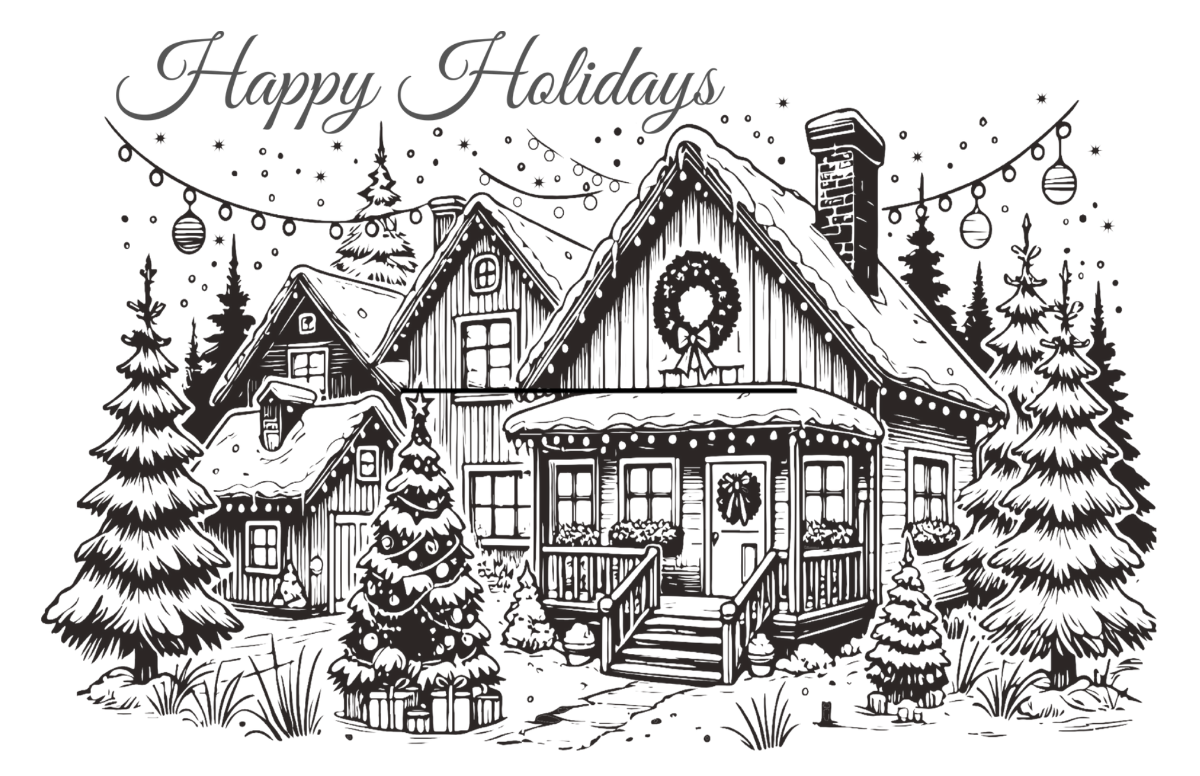 Happy Holidays Winter Street Design