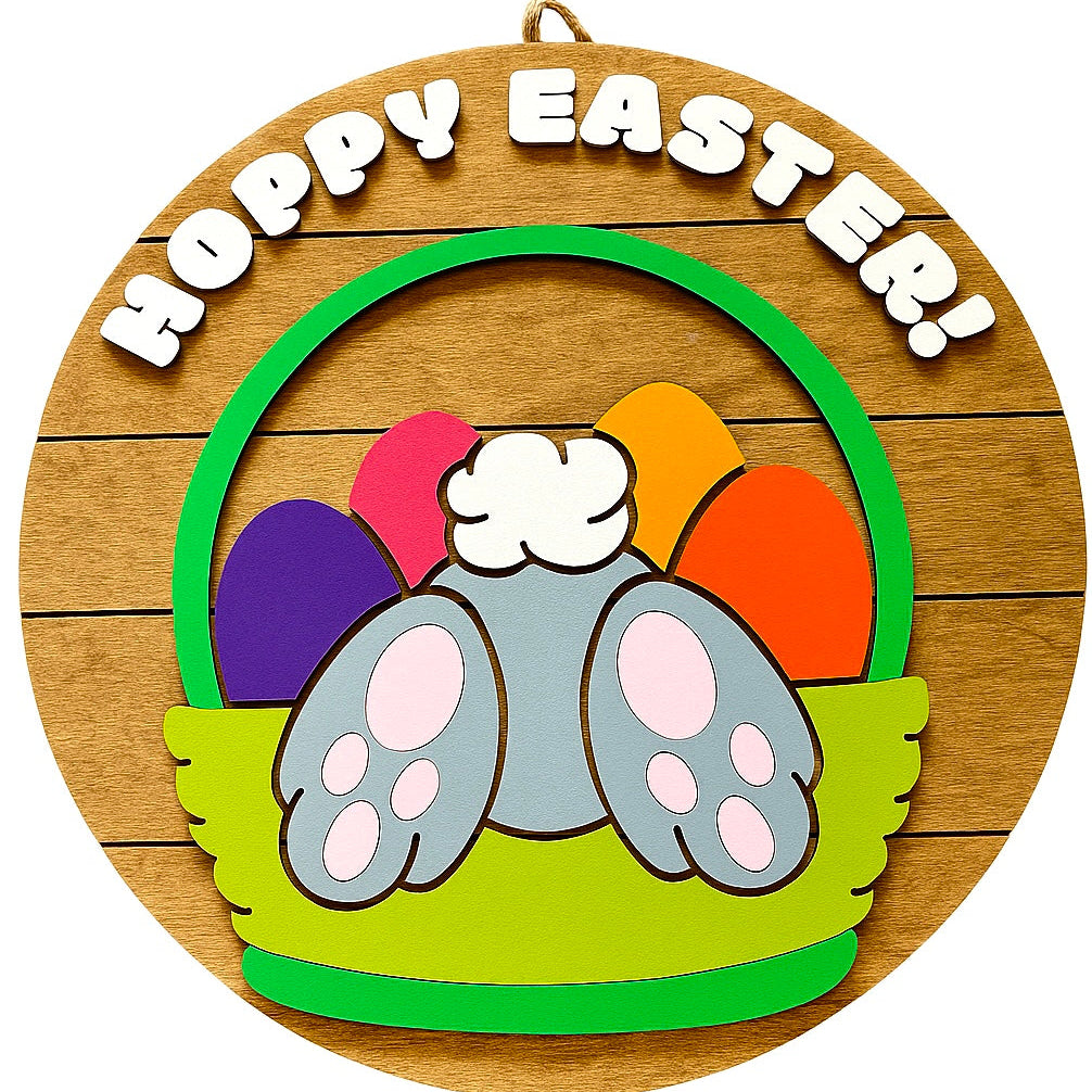 Hoppy Easter Door Hanger Sign