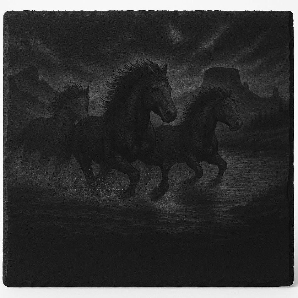 Horses On The Mesa Hot Plate / Charcuterie Board