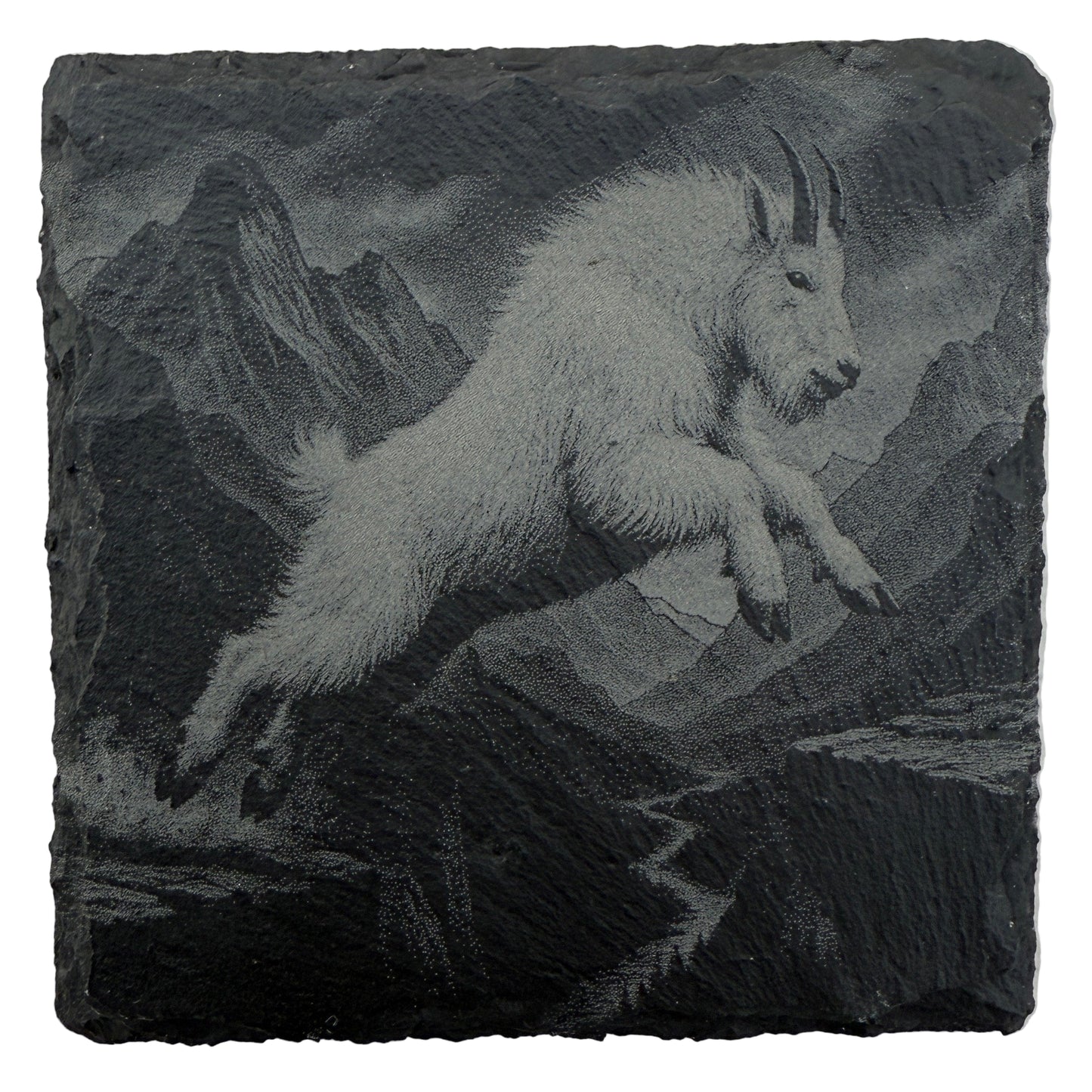 Mountain Goat Slate Coaster