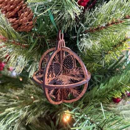 Nature Wooden Globe Ornament Collection
