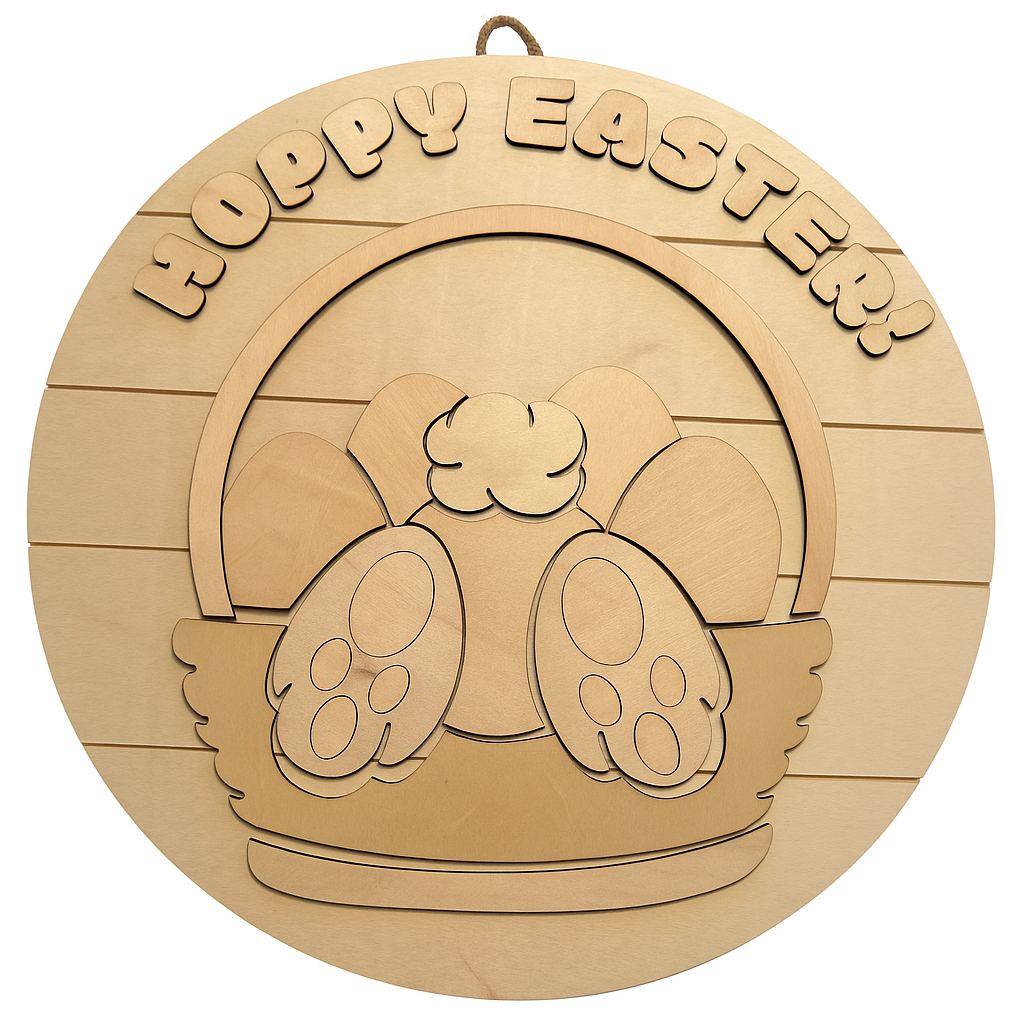 DIY Craft Kit - Hoppy Easter Door Hanger Sign