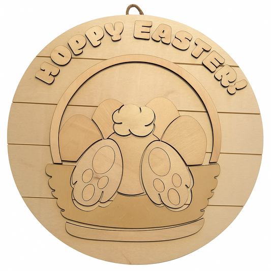 DIY Craft Kit - Hoppy Easter Door Hanger Sign