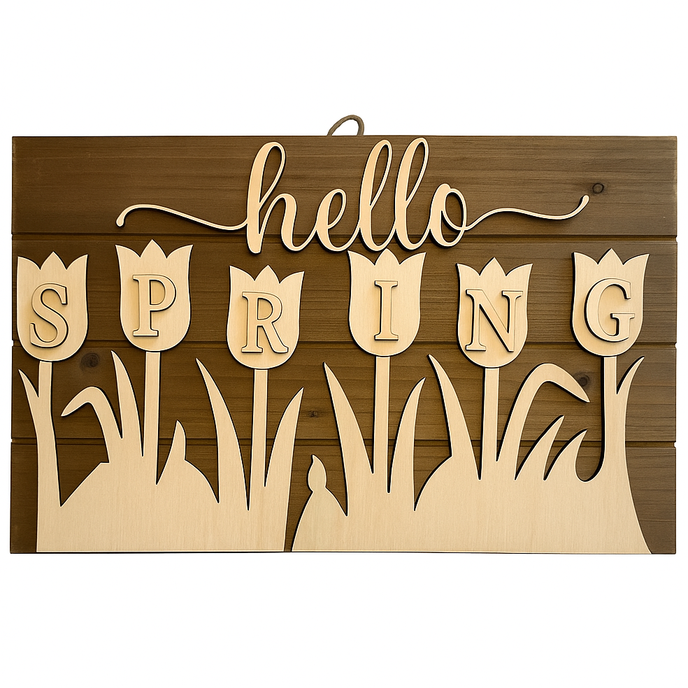 DIY Craft Kit - Hello Spring Door Hanger Sign