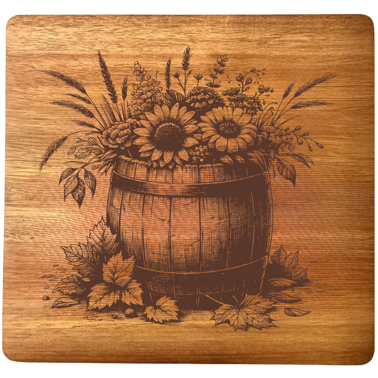 Barrel of Flowers Design
