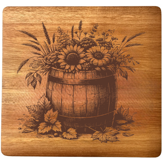 Barrel of Flowers Design