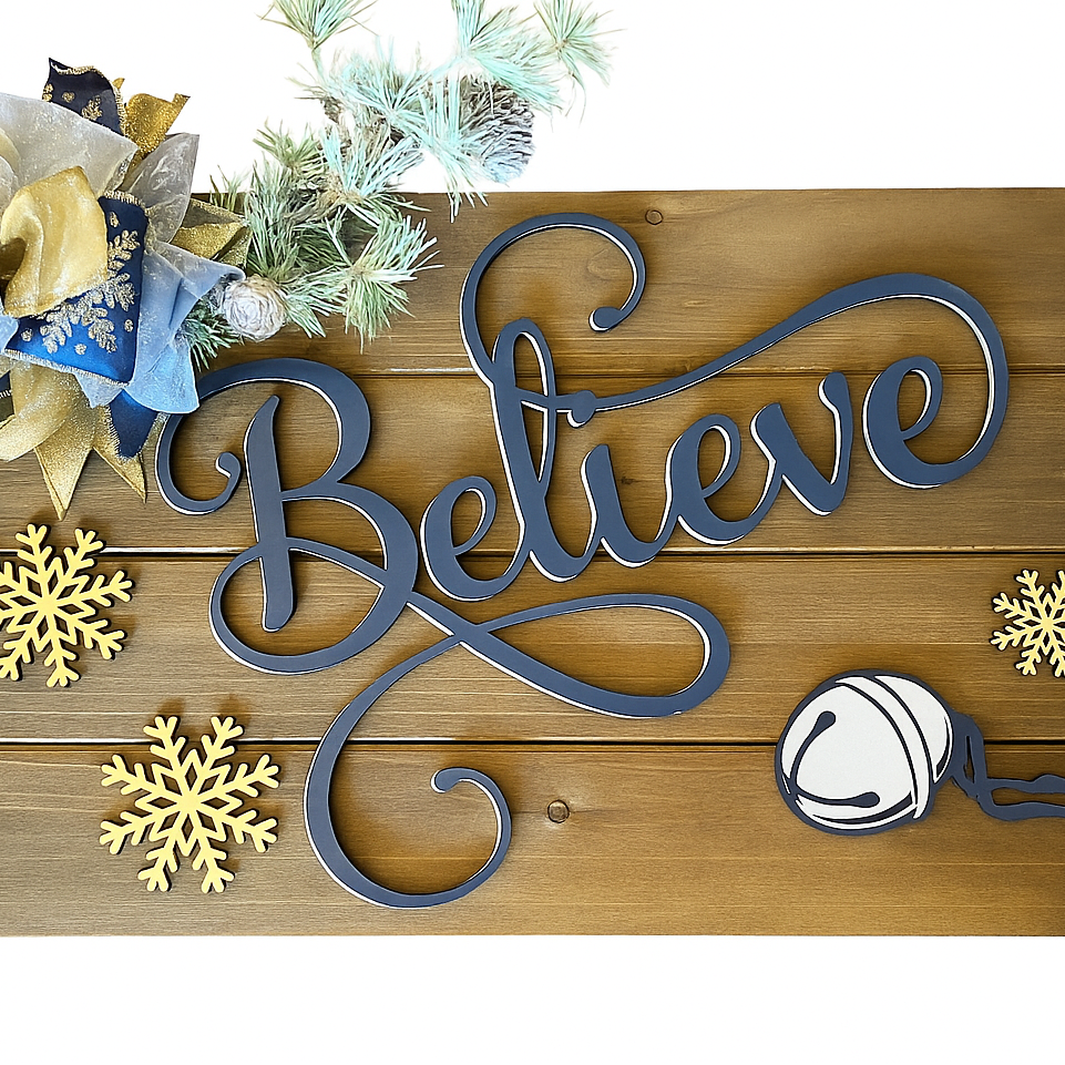 DIY Craft Kit - Believe Door Hanger Sign