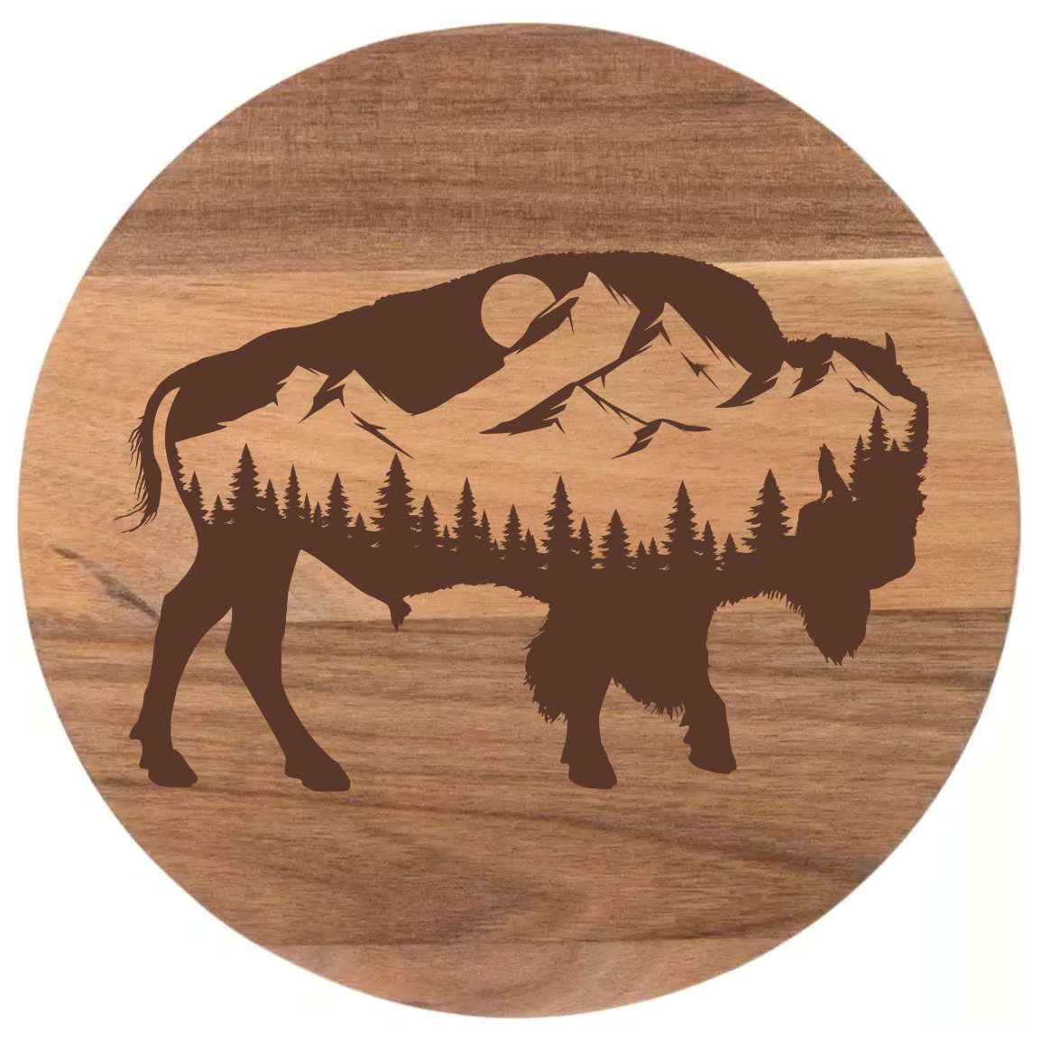 Buffalo Silhouette Scene Design
