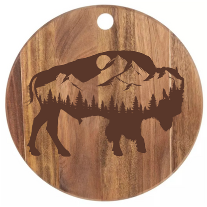 Buffalo Silhouette Scene Design