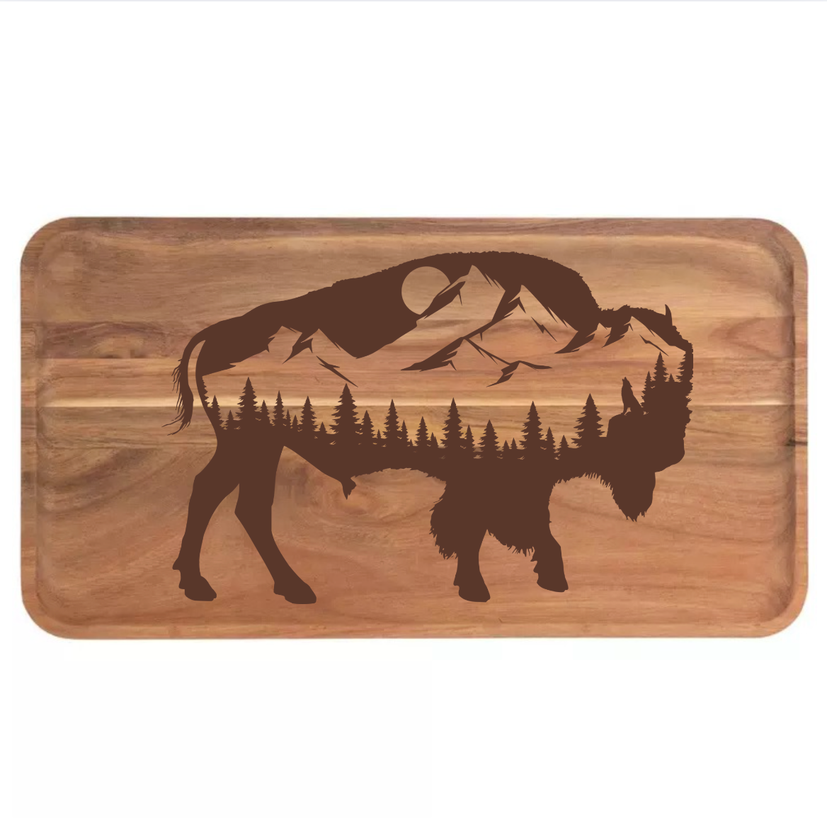 Buffalo Silhouette Scene Design
