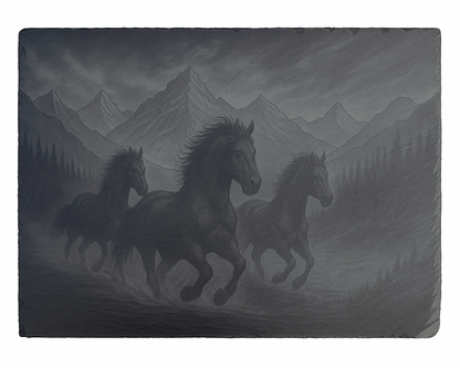 Horses In The Mountains Hot Plate / Charcuterie Board