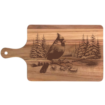 Cardinal on a Snowy Lake Design