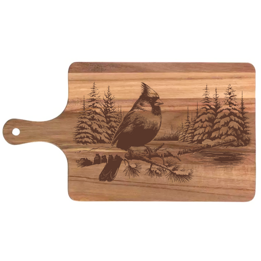 Cardinal on a Snowy Lake Design