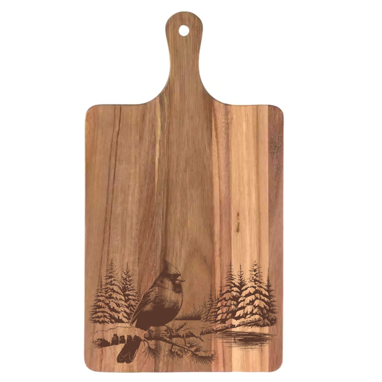 Cardinal on a Snowy Lake Design