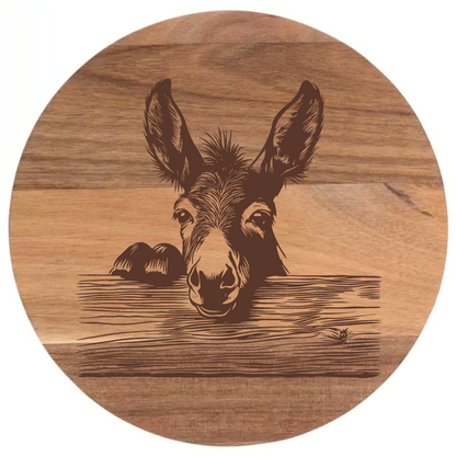 Donkey Peering Over Fence Design
