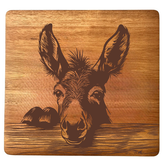 Donkey Peering Over Fence Design