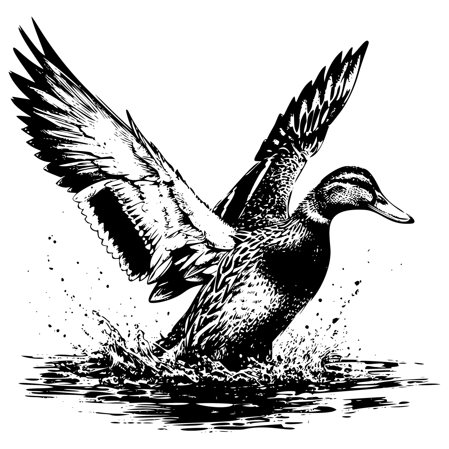 Mallard Duck Takes Flight Design