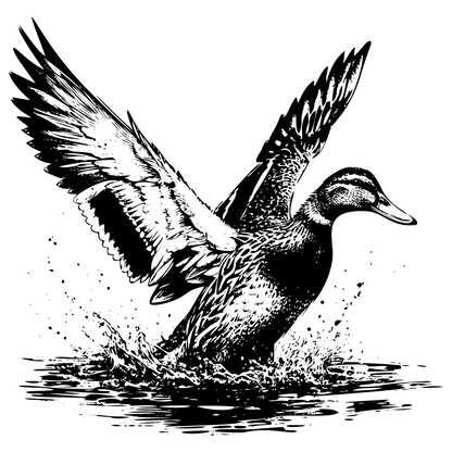 Mallard Duck Takes Flight Design