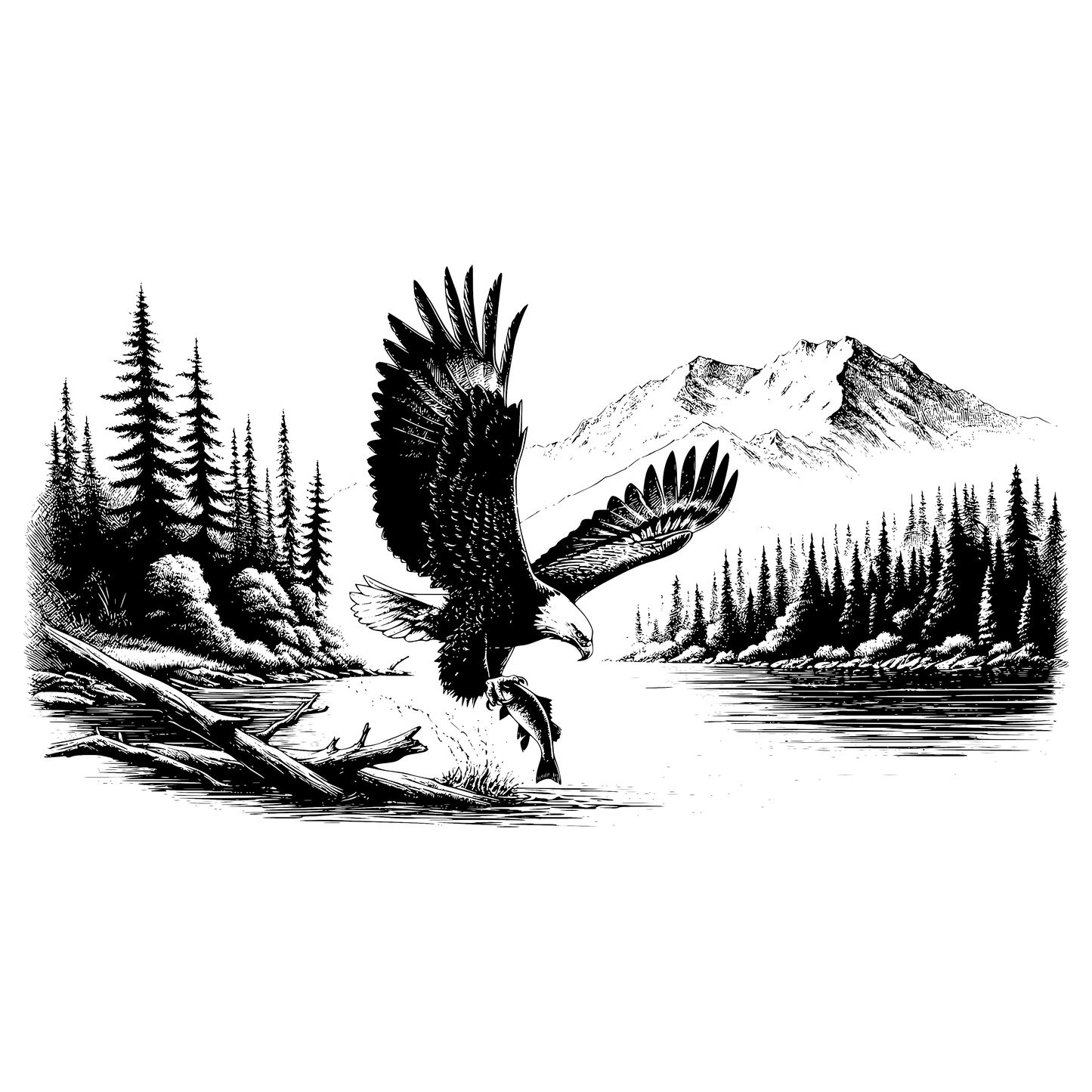 Eagle Catching Lunch Design