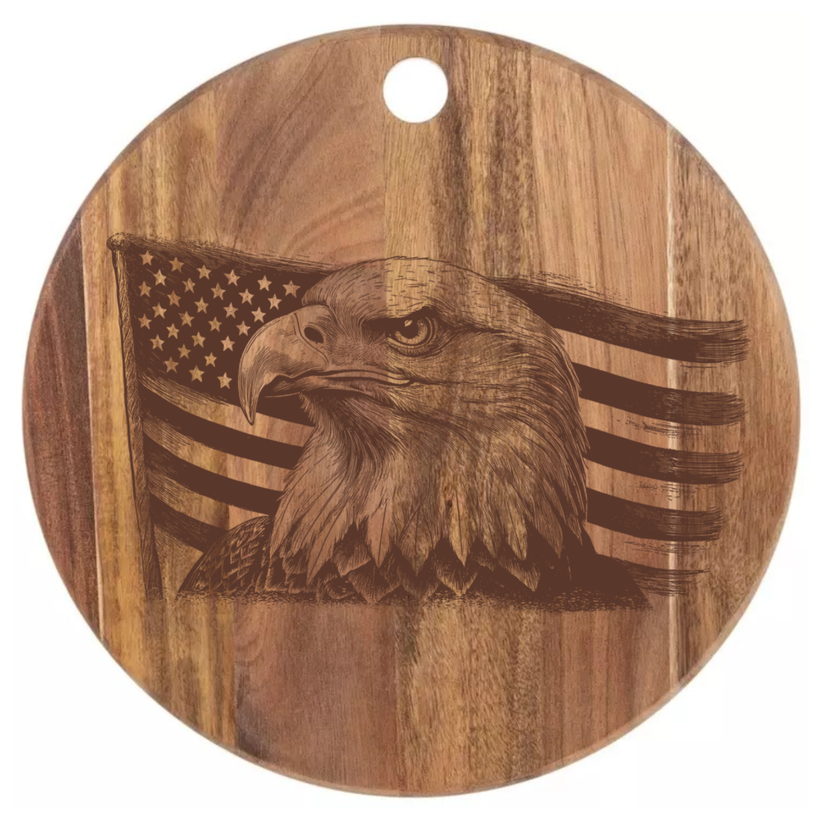 Bald Eagle with American Flag Design