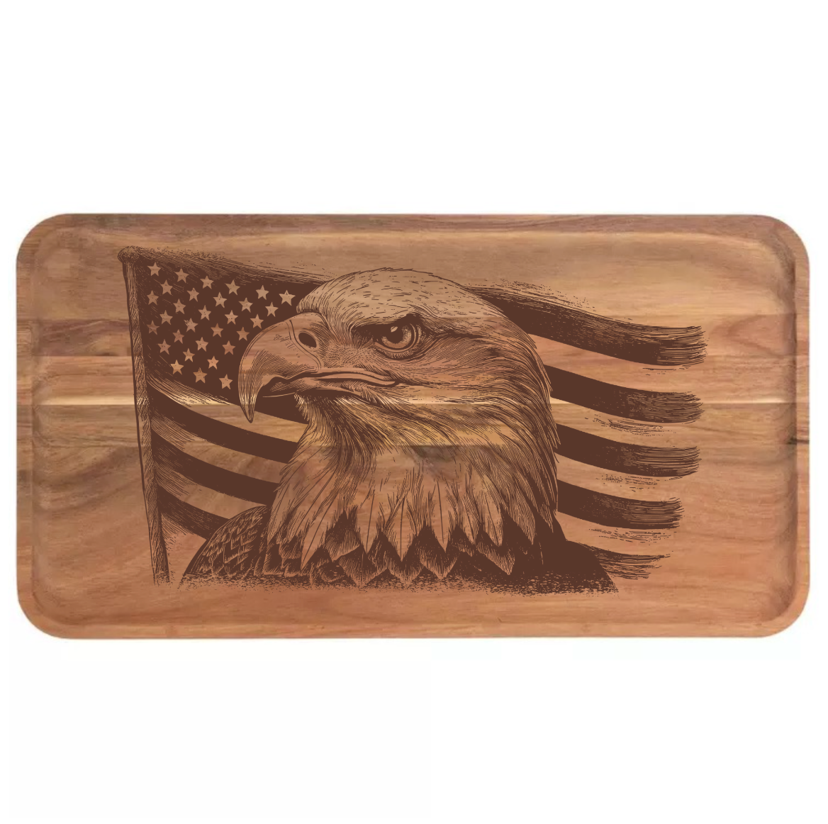 Bald Eagle with American Flag Design