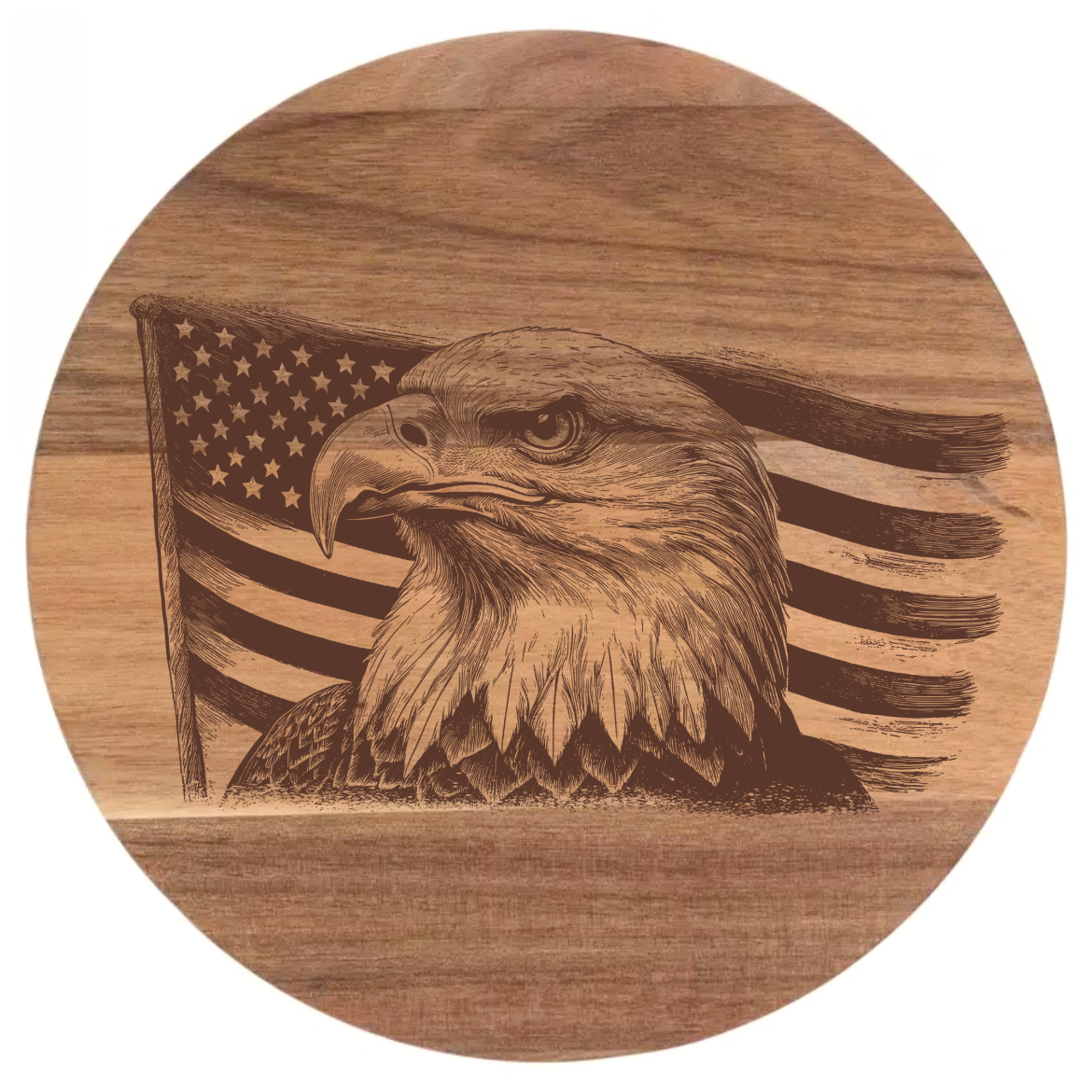 Bald Eagle with American Flag Design