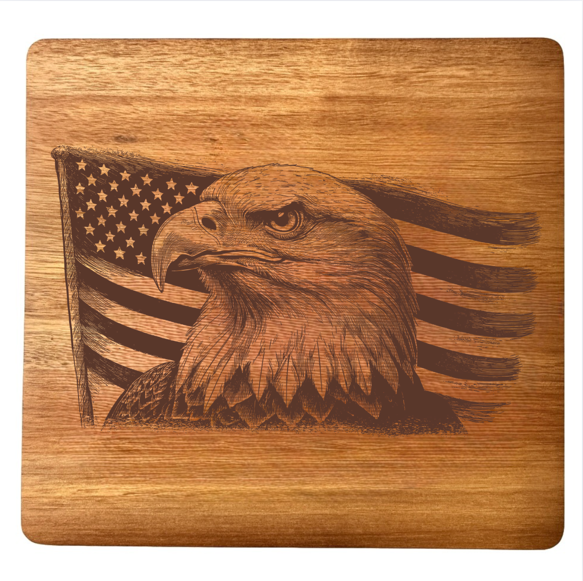 Bald Eagle with American Flag Design