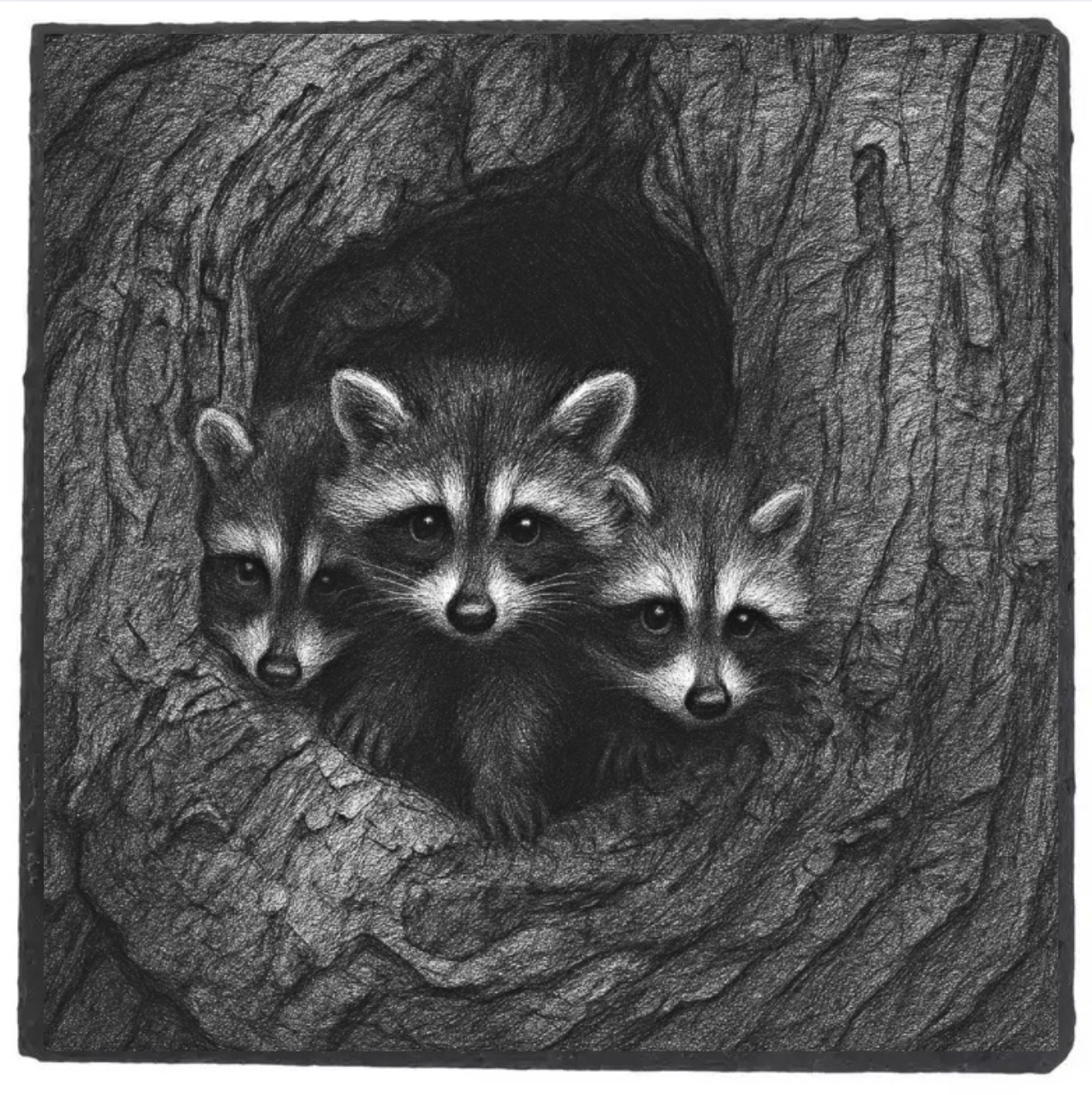 Family of Raccoons Hot Plate / Charcuterie Board
