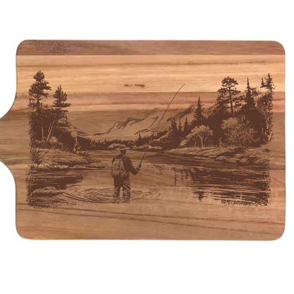 Fly Fisherman on the River Design