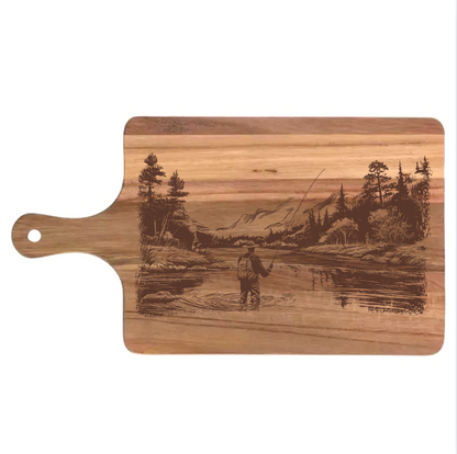 Fly Fisherman on the River Design