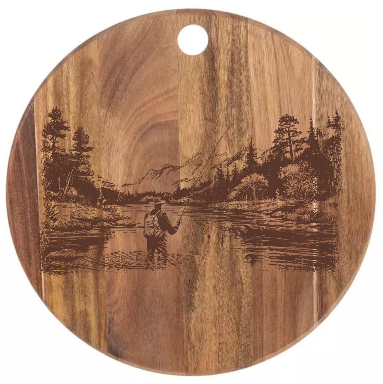 Fly Fisherman on the River Design