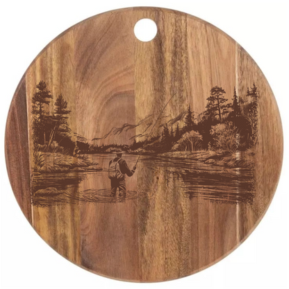 Fly Fisherman on the River Design