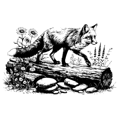 Fox on a Log Design