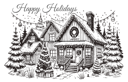 Happy Holidays Winter Street Design