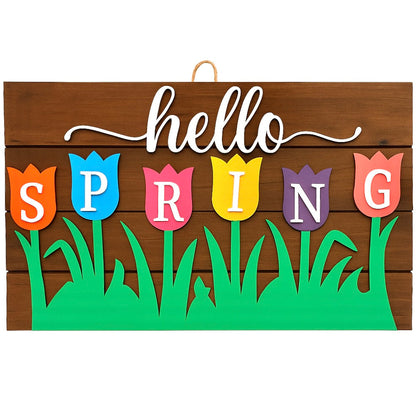 DIY Craft Kit - Hello Spring Door Hanger Sign