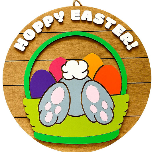 Hoppy Easter Door Hanger Sign