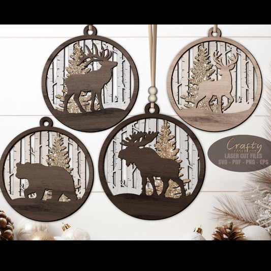 Wildlife Christmas Ornaments