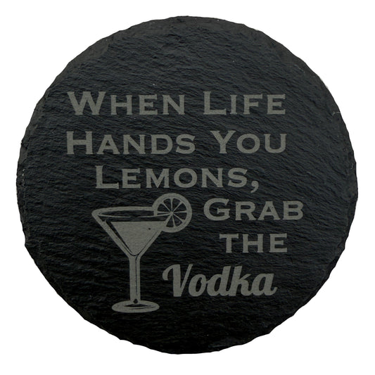 When Life Hands You Lemons Slate Coaster