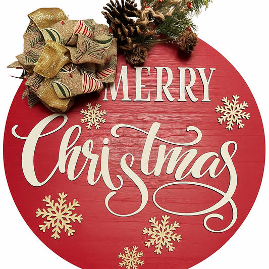 DIY Craft Kit - Merry Christmas Door Hanger Sign