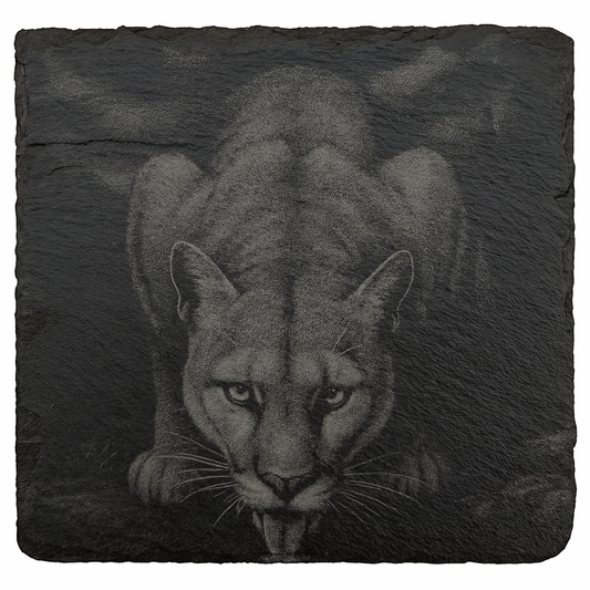 Mountain Lion Slate Coaster