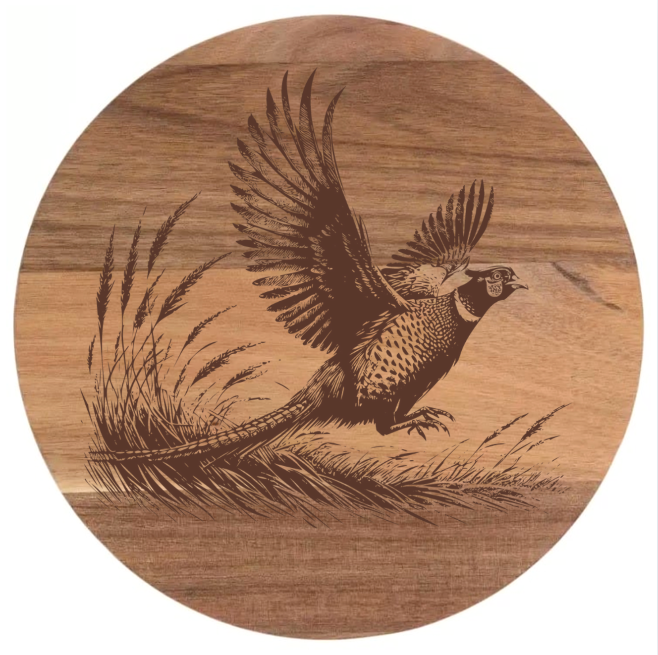 Ring-Necked Pheasant In Flight Design