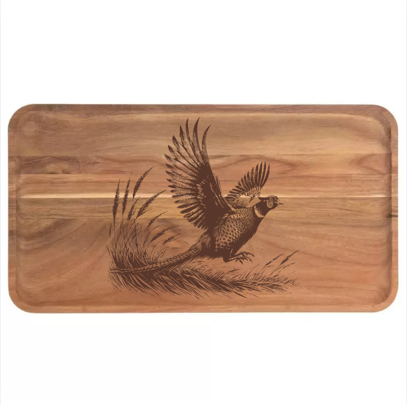 Ring-Necked Pheasant In Flight Design