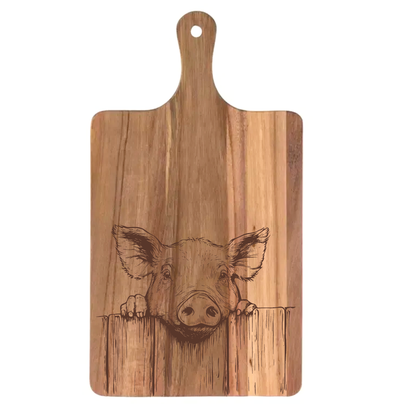 Pig Peering Over Fence Design