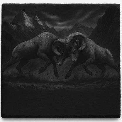 Rams Fighting Hot Plate / Charcuterie Board