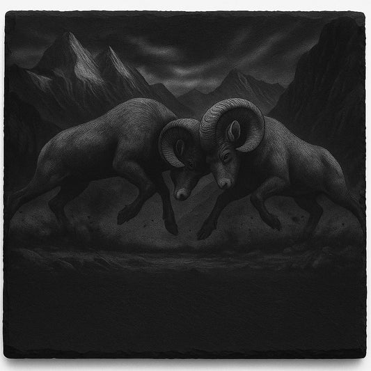 Rams Fighting Hot Plate / Charcuterie Board