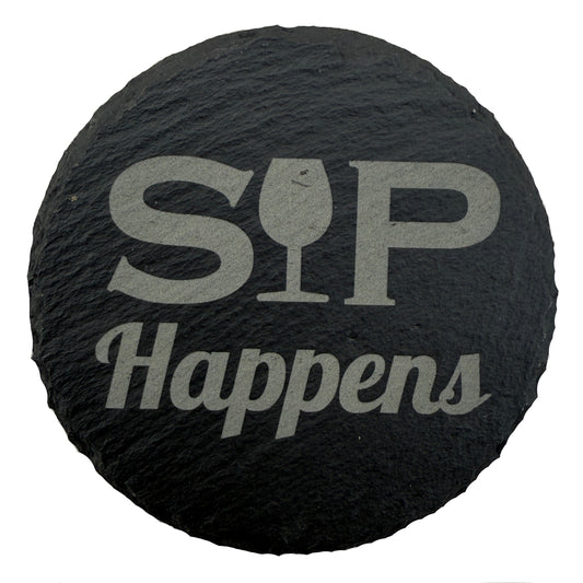Sip Happens Slate Coaster