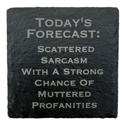 Today's Forecast Slate Coaster